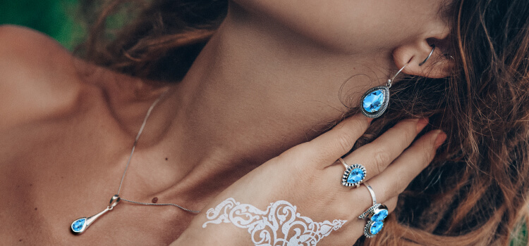 Blue topaz jewelry