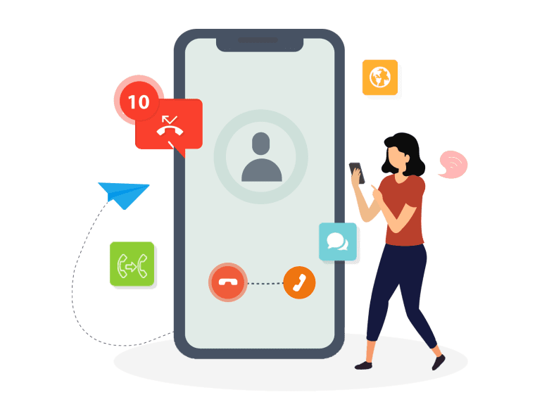 Missed call number service